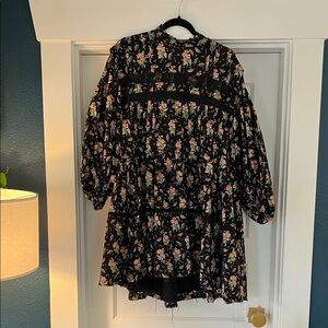 Anthropologie Floral Long Sleeve Dress